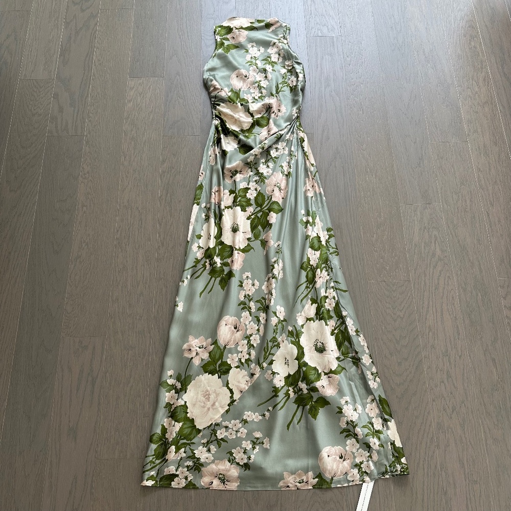 Reformation Sage Green Floral Maxi Dress - Picture 2 of 11